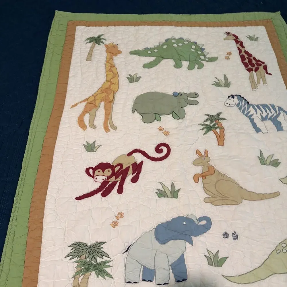 Amity Home Kids baby quilt dinosaur jungle Animal Blanket 40 * 50